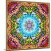 A Flower Mandala, Photographic Layer Work from a Painting-Alaya Gadeh-Mounted Photographic Print