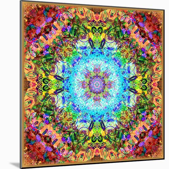 A Flower Mandala, Photographic Layer Work from a Painting-Alaya Gadeh-Mounted Photographic Print