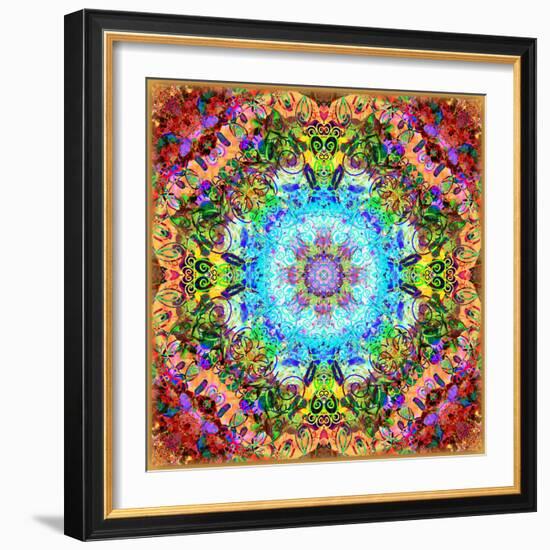 A Flower Mandala, Photographic Layer Work from a Painting-Alaya Gadeh-Framed Photographic Print