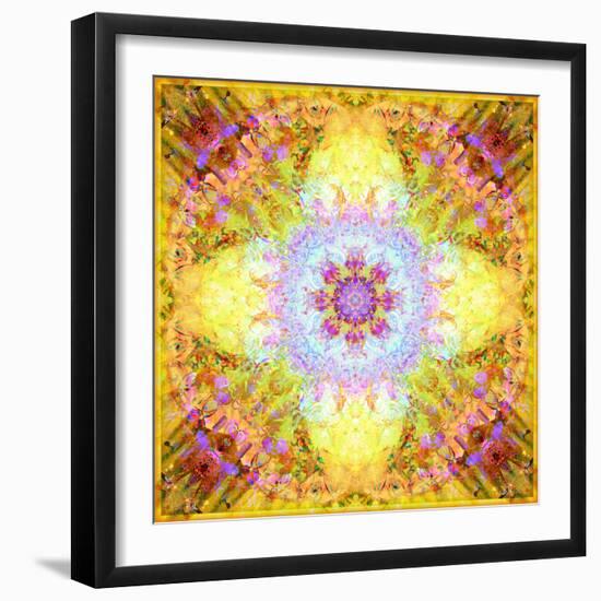 A Flower Mandala, Photographic Layer Work from Flowers-Alaya Gadeh-Framed Photographic Print