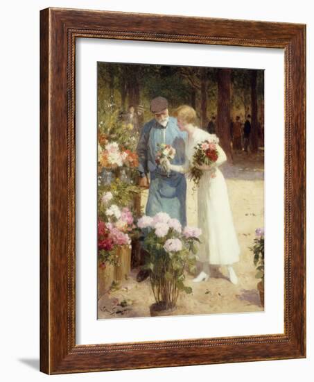 A Flower Market-Victor Gabriel Gilbert-Framed Giclee Print