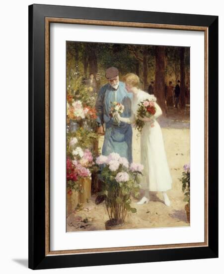 A Flower Market-Victor Gabriel Gilbert-Framed Giclee Print