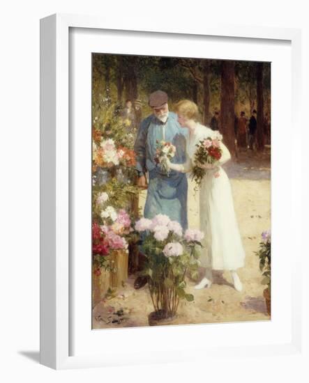 A Flower Market-Victor Gabriel Gilbert-Framed Giclee Print