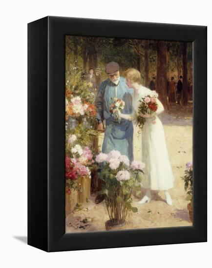 A Flower Market-Victor Gabriel Gilbert-Framed Premier Image Canvas