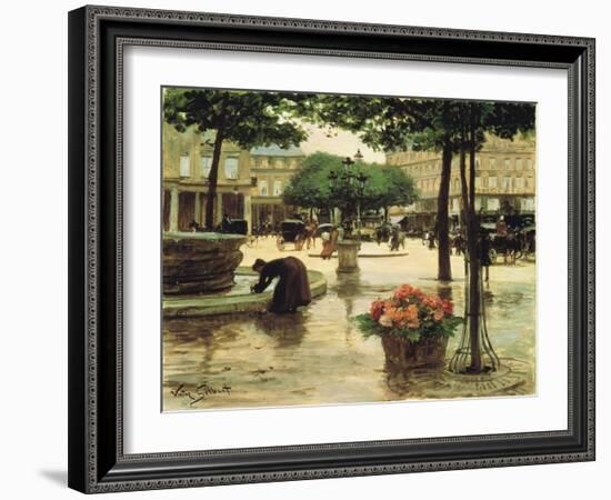 A Flower Seller Near the Louvre-Victor Gabriel Gilbert-Framed Giclee Print