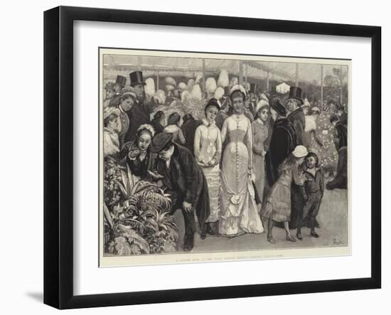 A Flower Show at the Royal Botanic Society's Gardens, Regent's Park-Alfred Edward Emslie-Framed Giclee Print