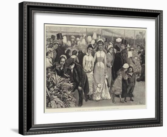 A Flower Show at the Royal Botanic Society's Gardens, Regent's Park-Alfred Edward Emslie-Framed Giclee Print