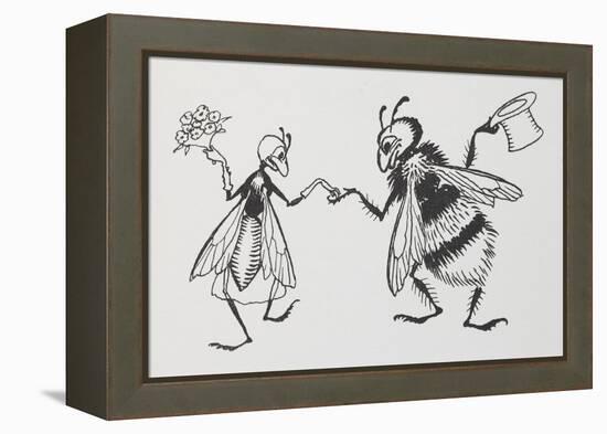 A Fly and Bee Getting Married-Arthur Rackham-Framed Premier Image Canvas