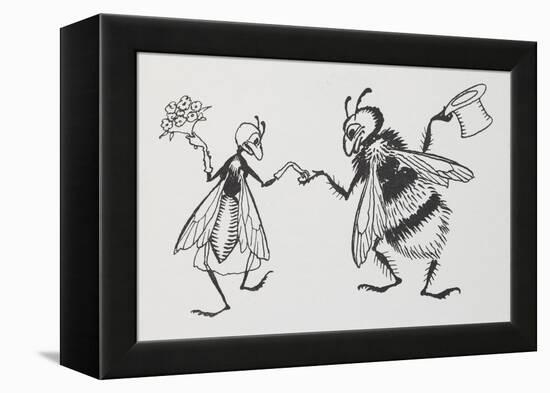 A Fly and Bee Getting Married-Arthur Rackham-Framed Premier Image Canvas