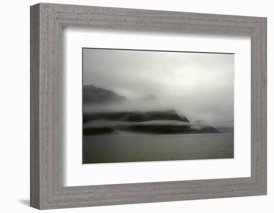 A Foggy Mist Layers the Mountains of Resurrection Bay in Alaska-Sheila Haddad-Framed Photographic Print