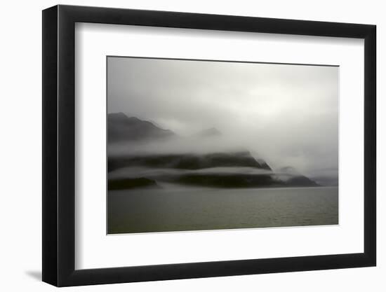 A Foggy Mist Layers the Mountains of Resurrection Bay in Alaska-Sheila Haddad-Framed Photographic Print