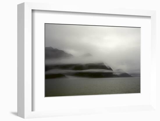 A Foggy Mist Layers the Mountains of Resurrection Bay in Alaska-Sheila Haddad-Framed Photographic Print