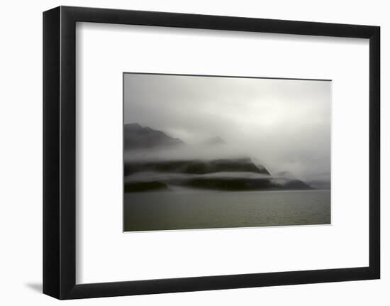 A Foggy Mist Layers the Mountains of Resurrection Bay in Alaska-Sheila Haddad-Framed Photographic Print