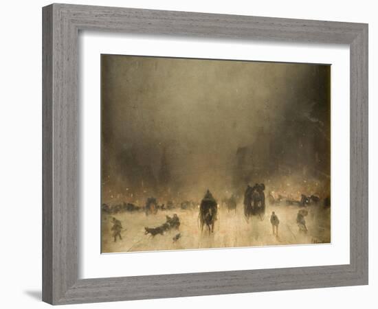 A Foggy Night in London-James Abbott McNeill Whistler-Framed Giclee Print