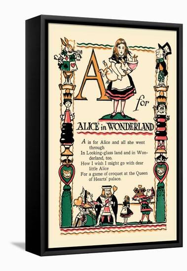 A for Alice in Wonderland-Tony Sarge-Framed Stretched Canvas