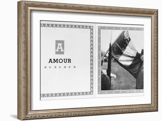 A for Amour', from the Alphabet of Marshal Petain-null-Framed Photographic Print