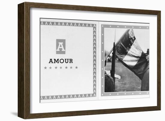 A for Amour', from the Alphabet of Marshal Petain-null-Framed Photographic Print