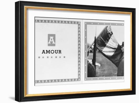 A for Amour', from the Alphabet of Marshal Petain-null-Framed Photographic Print