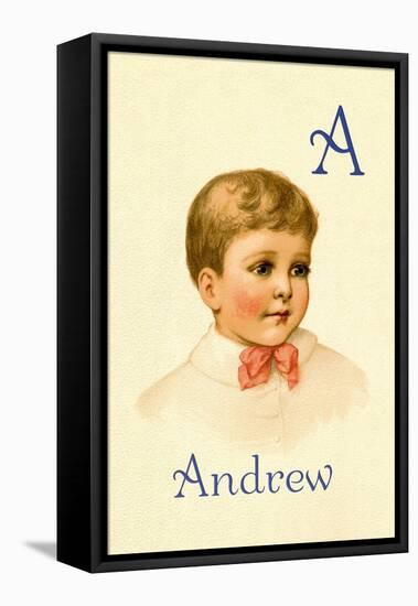 A for Andrew-Ida Waugh-Framed Stretched Canvas