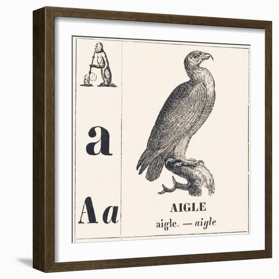 A for Eagle, 1850 (Engraving)-Louis Simon (1810-1870) Lassalle-Framed Giclee Print