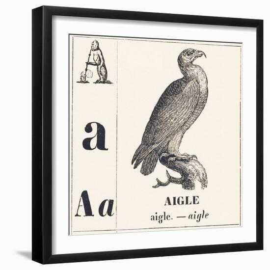 A for Eagle, 1850 (Engraving)-Louis Simon (1810-1870) Lassalle-Framed Giclee Print