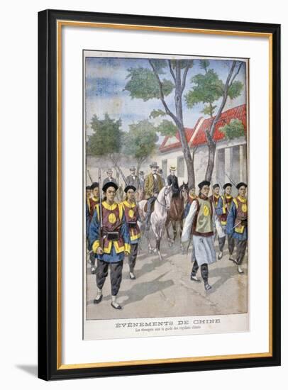 A Foreigner under the Guard of Regular Chinese Army, China, 1900-Oswaldo Tofani-Framed Giclee Print