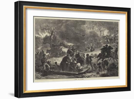 A Forest Fire in America-null-Framed Giclee Print