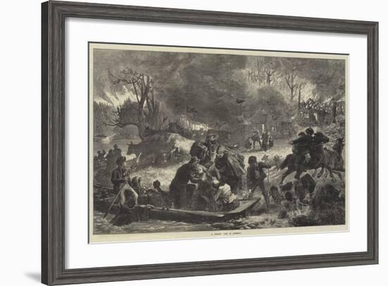 A Forest Fire in America-null-Framed Giclee Print