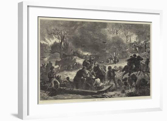 A Forest Fire in America-null-Framed Giclee Print