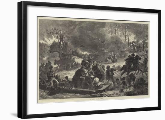 A Forest Fire in America-null-Framed Giclee Print