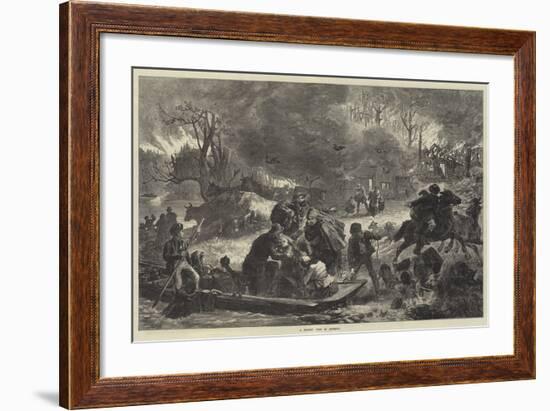 A Forest Fire in America-null-Framed Giclee Print