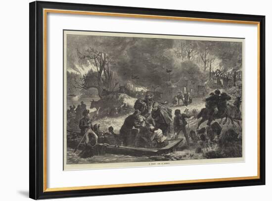 A Forest Fire in America-null-Framed Giclee Print