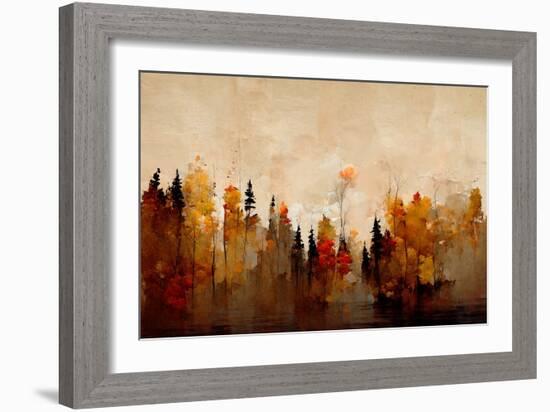 A Forest in Autumn-Treechild-Framed Giclee Print