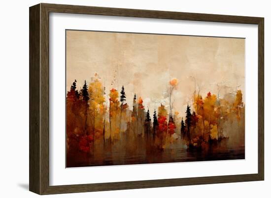 A Forest in Autumn-Treechild-Framed Giclee Print