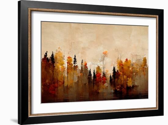 A Forest in Autumn-Treechild-Framed Giclee Print