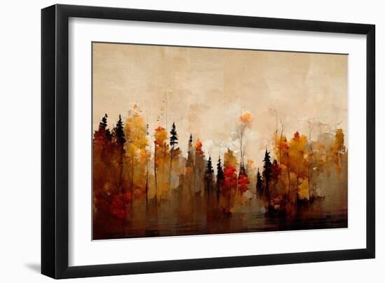 A Forest in Autumn-Treechild-Framed Giclee Print