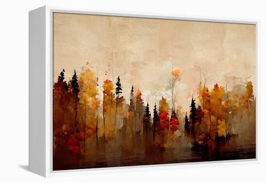 A Forest in Autumn-Treechild-Framed Premier Image Canvas