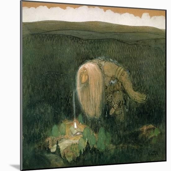 A Forest Troll, c.1913-John Bauer-Mounted Giclee Print