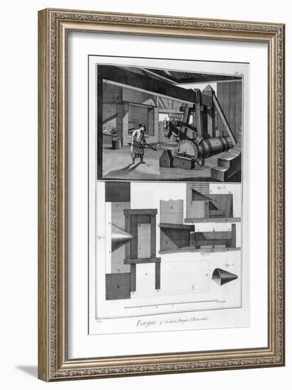 A Forge, Drop Hammer, 1751-1777-Denis Diderot-Framed Giclee Print