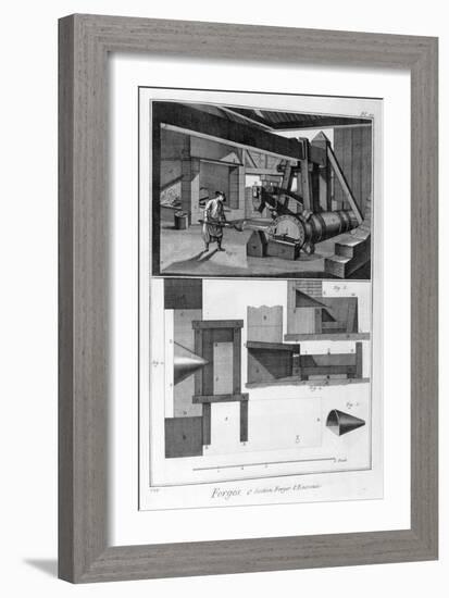 A Forge, Drop Hammer, 1751-1777-Denis Diderot-Framed Giclee Print