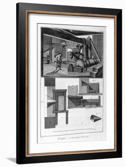 A Forge, Drop Hammer, 1751-1777-Denis Diderot-Framed Giclee Print