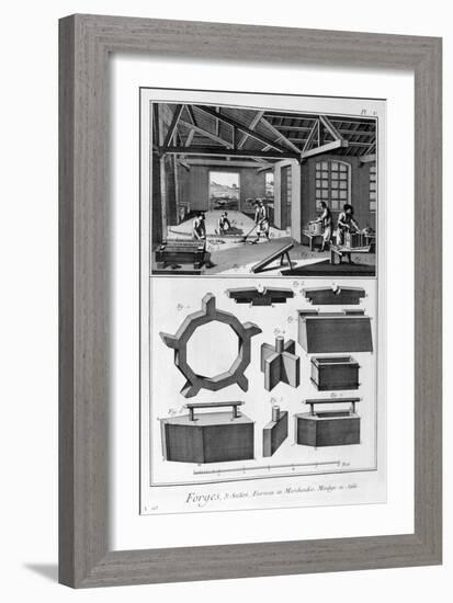 A Forge, Furnace, Cast in Sand, 1751-1777-Denis Diderot-Framed Giclee Print