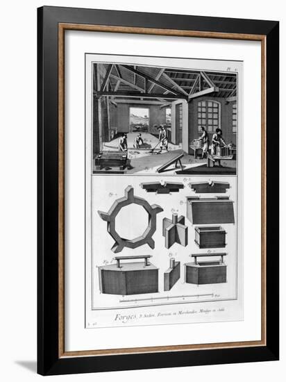 A Forge, Furnace, Cast in Sand, 1751-1777-Denis Diderot-Framed Giclee Print