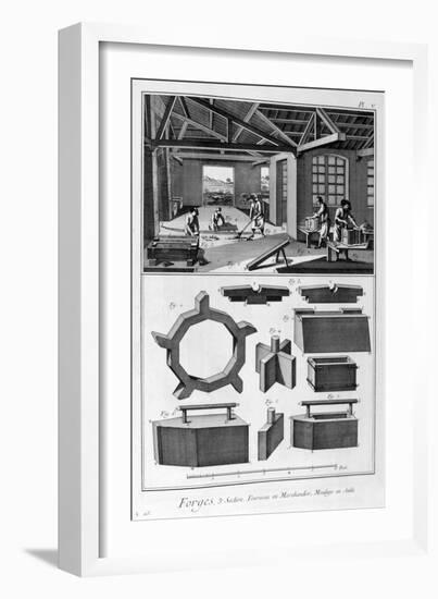 A Forge, Furnace, Cast in Sand, 1751-1777-Denis Diderot-Framed Giclee Print