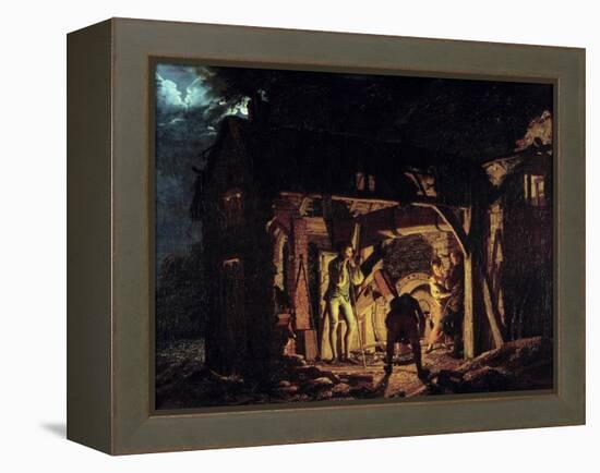 A Forge in the 18Th Century Painting by Joseph Wright of Derby (1734-1797) 1773 Saint Petersburg, H-Joseph Wright of Derby-Framed Premier Image Canvas