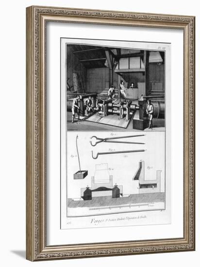 A Forge, Splitting Mill, 1751-1777-Denis Diderot-Framed Giclee Print