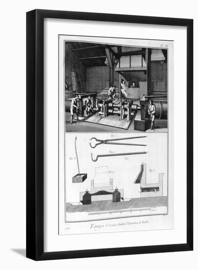 A Forge, Splitting Mill, 1751-1777-Denis Diderot-Framed Giclee Print