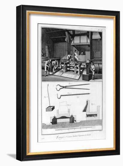 A Forge, Splitting Mill, 1751-1777-Denis Diderot-Framed Giclee Print