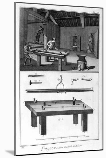 A Forge, Splitting Mill Trussing, 1751-1777-Denis Diderot-Mounted Giclee Print