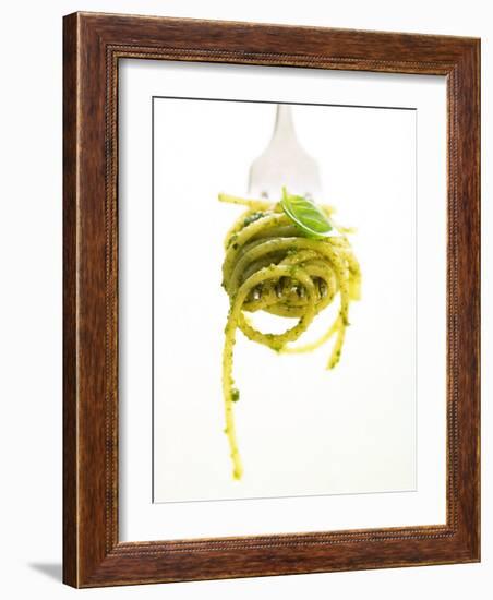 A Forkful of Spaghetti with Pesto-Marc O^ Finley-Framed Photographic Print